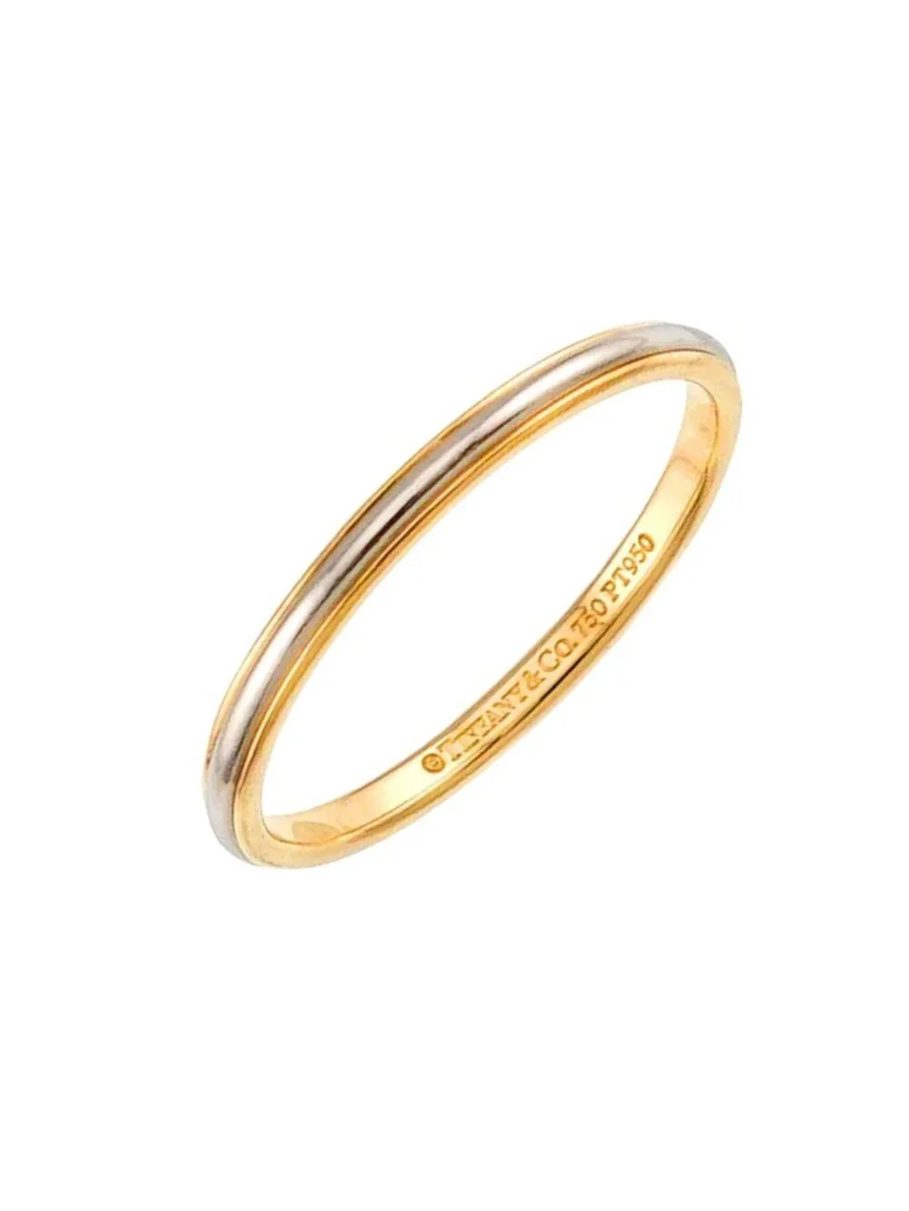 Tiffany & Co Ring Platinum Pt 18k YG Yellow Gold